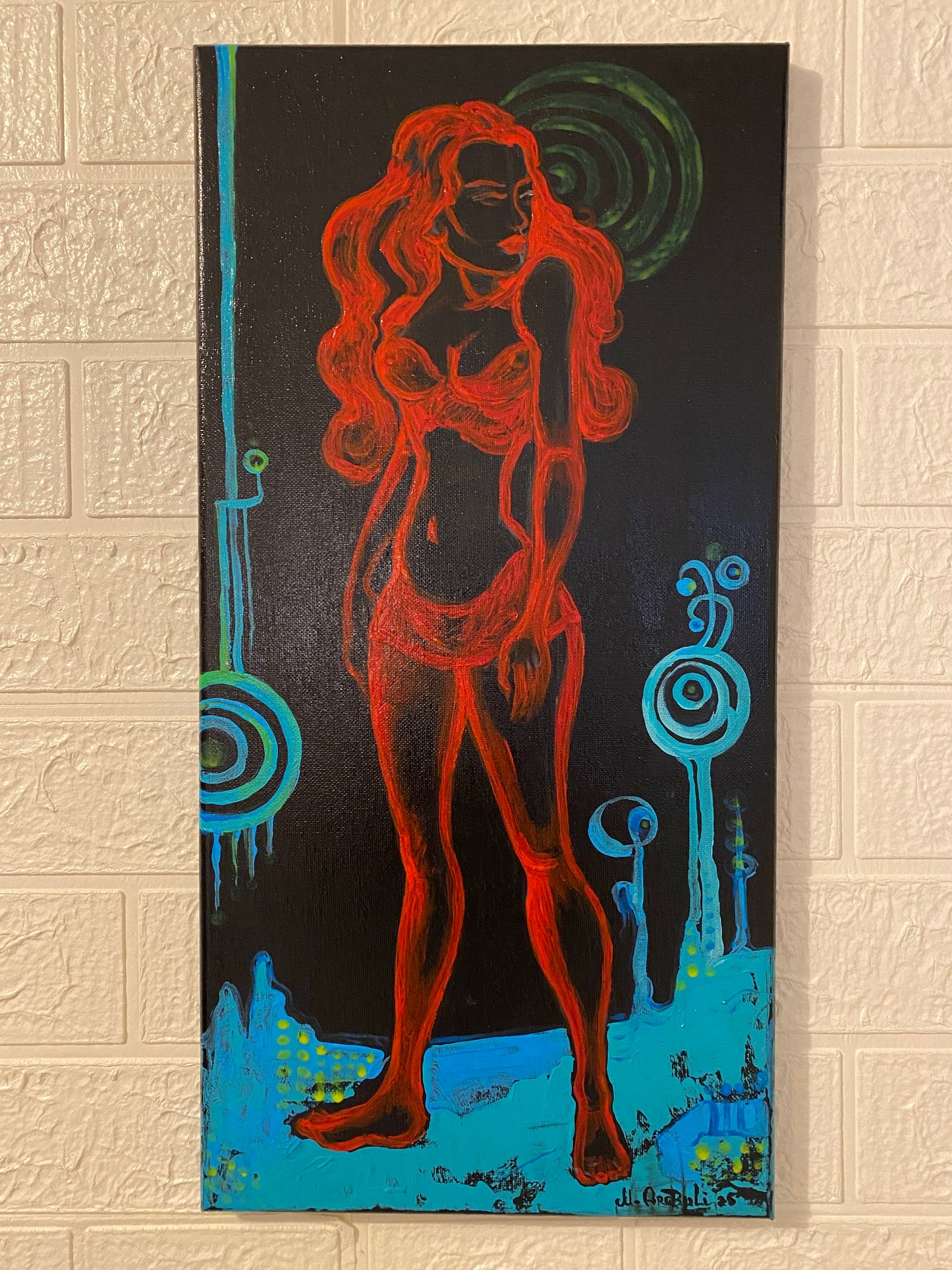"Cosmic Muse" under the UV LIGHT
