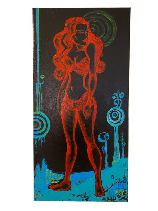 "Cosmic Muse" under the UV LIGHT