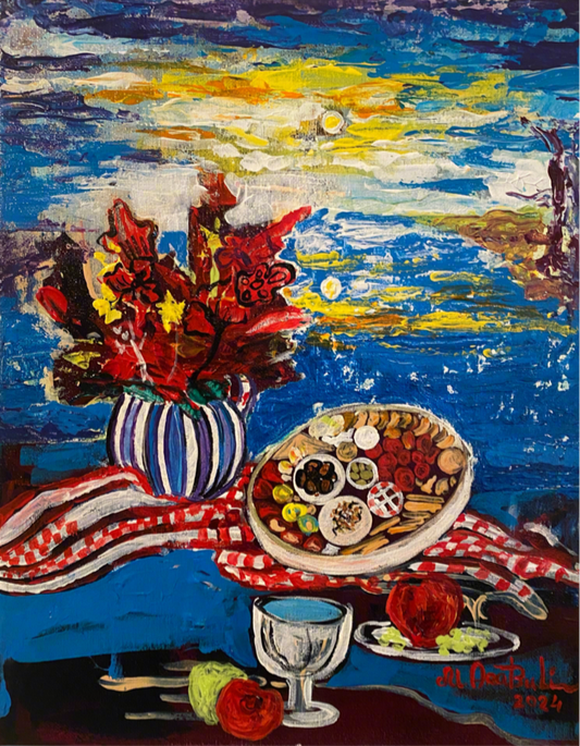 Autumn harvest by the lake