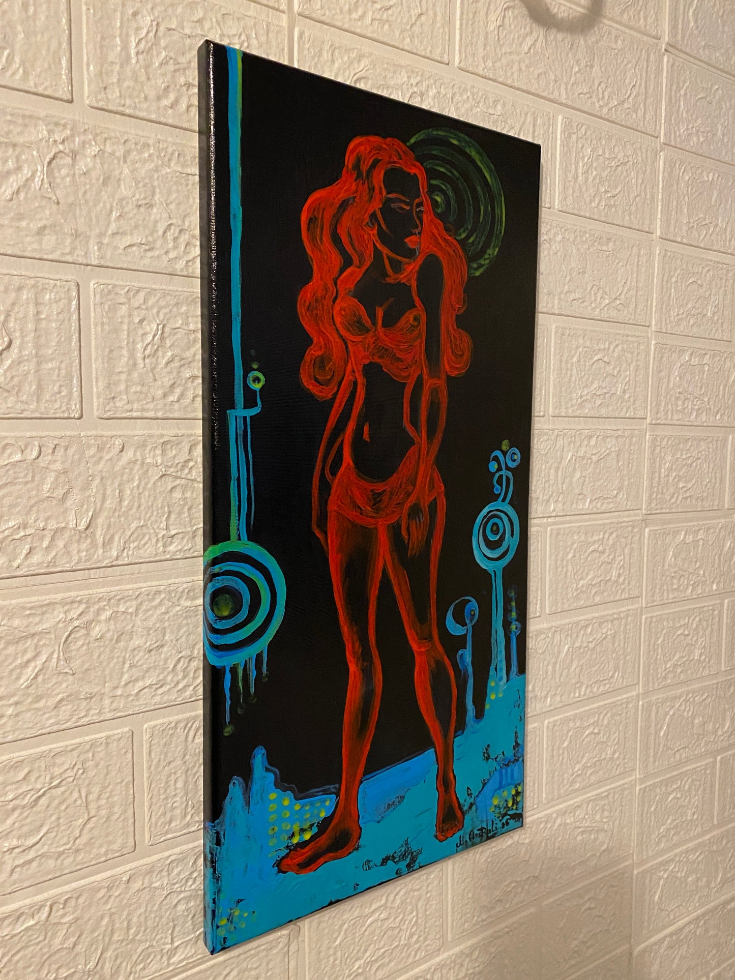 "Cosmic Muse" under the UV LIGHT