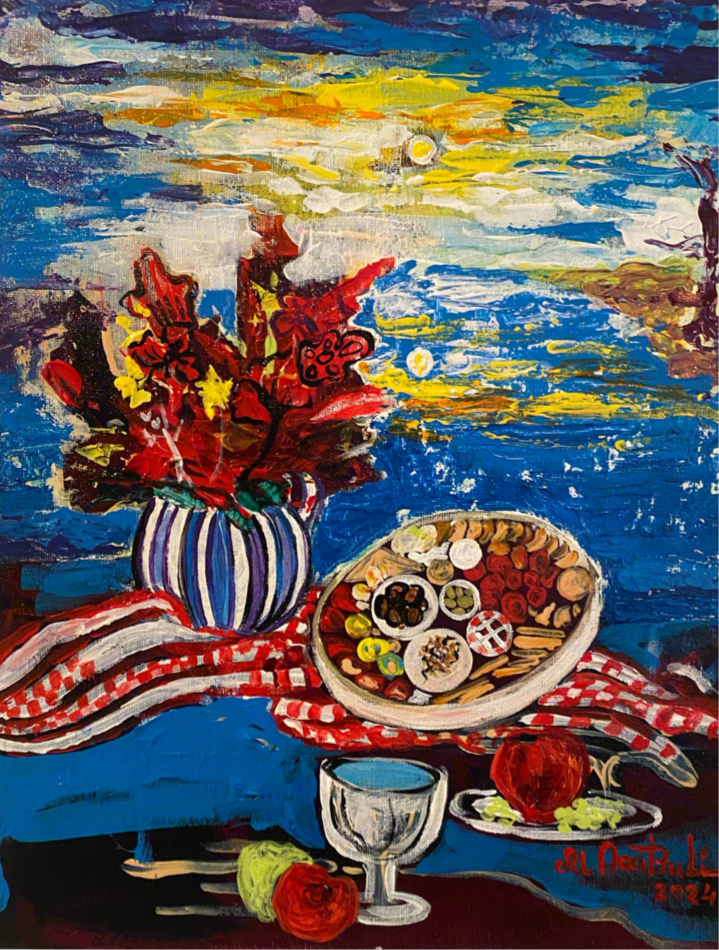 Autumn harvest by the lake