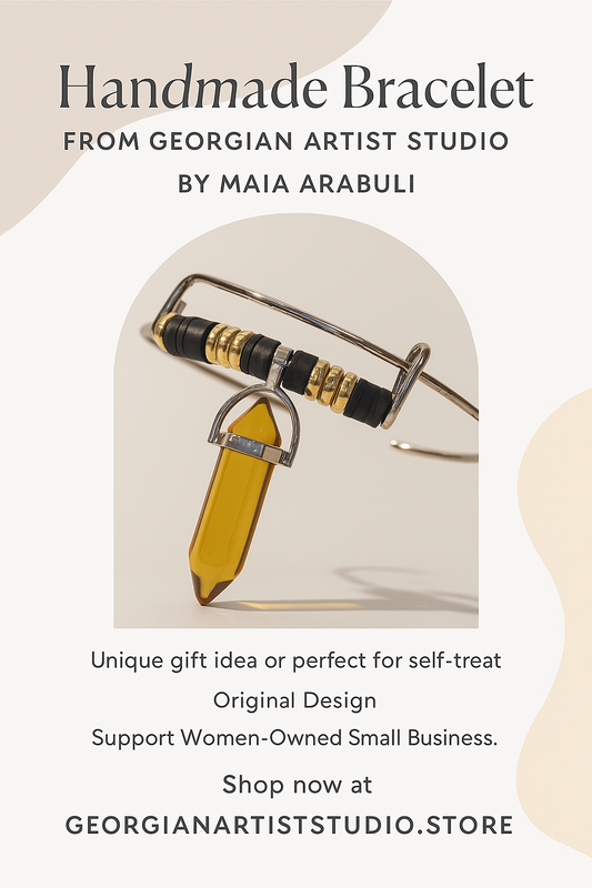 Amber Crystal Bangle – Handmade Bracelet